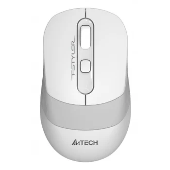 Мышь A4Tech Fstyler FG10S белый/серый оптическая (2000dpi) silent беспроводная USB для ноутбука (4but)